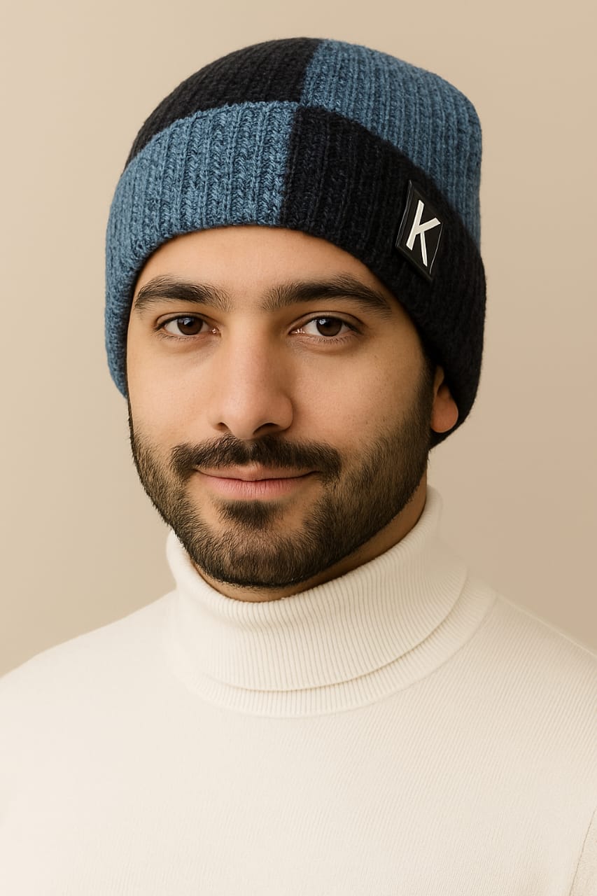 Premium Winter Knit Beanie Cap for Men's Wool Cap