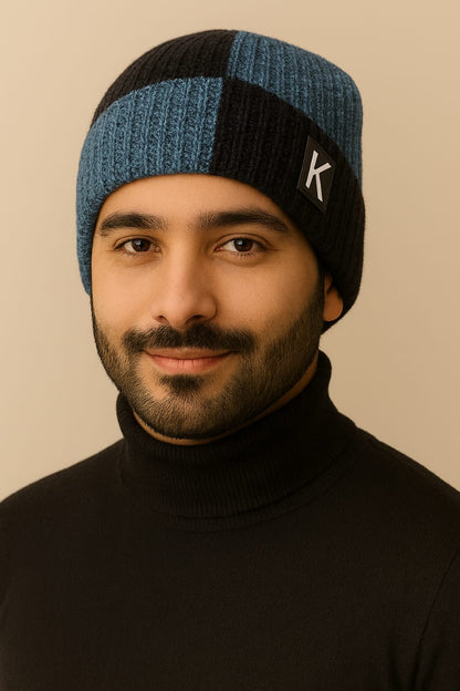 Premium Winter Knit Beanie Cap for Men's Wool Cap