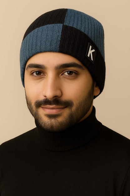 Premium Winter Knit Beanie Cap for Men's Wool Cap