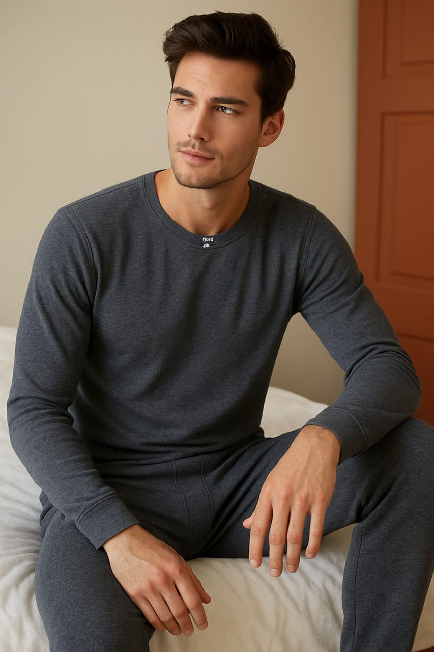 Men’s Premium Crew Neck Thermal Set – Warm, Soft & Comfortable Winter Innerwear