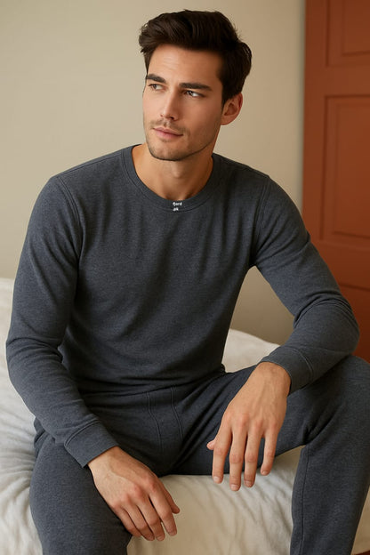 Men’s Premium Crew Neck Thermal Set – Warm, Soft & Comfortable Winter Innerwear